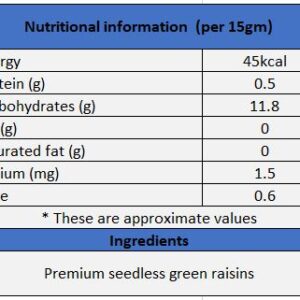green raisins seedless long kismis(50g)