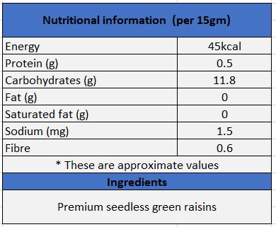 green raisins seedless long kismis(50g)