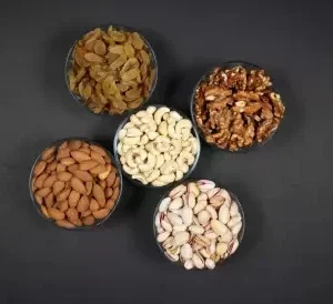 panchmeva mix dry fruit (black raisins, black dates, black dates, almonds, apricots, cashews, dates, figs, pistachios, raisins, walnuts, assorted fruits & nuts)